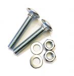 M12 x 150mm BZP Full Thread Steel Carriage Bolts Nut & Washers